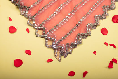 Cocktail Pink Mirror Work Dupatta